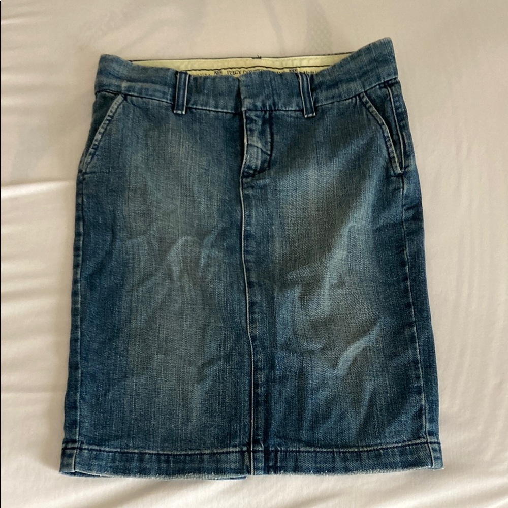 Juicy Couture Denim Blue Skirt sz Petite y2k